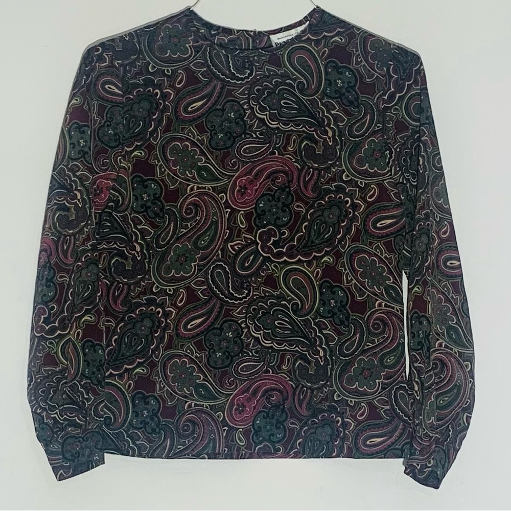 Pendleton Paisley Women’s Long Sleeve Blouse SZ M